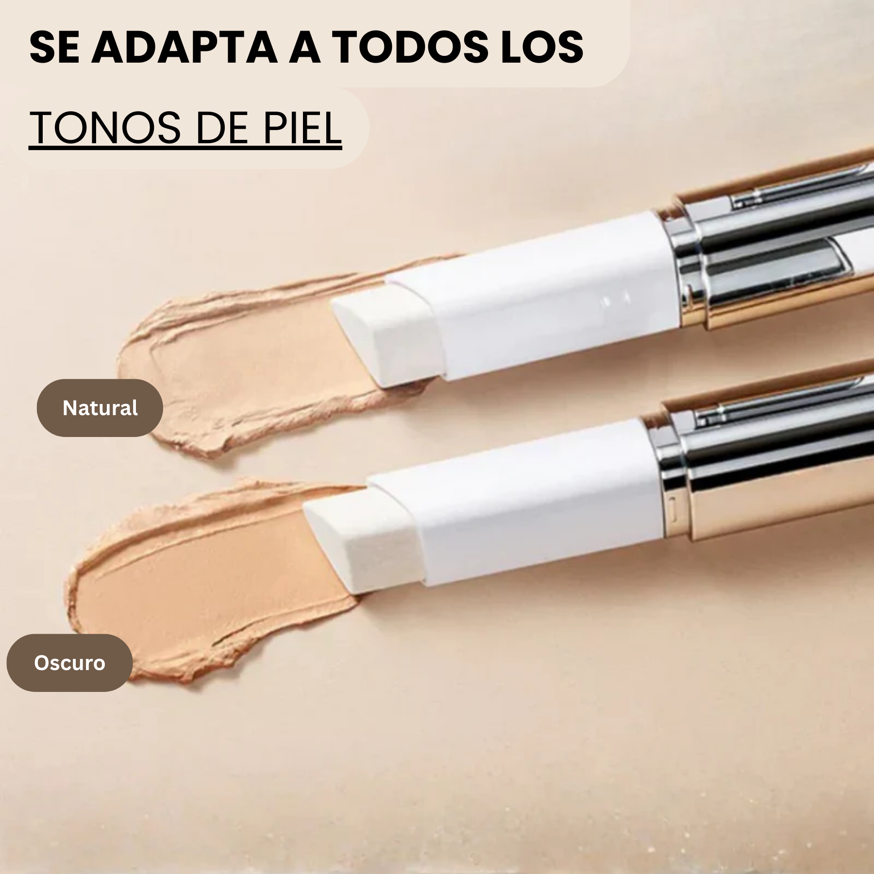 Base de maquillaje 2 en 1 con pincel integrado