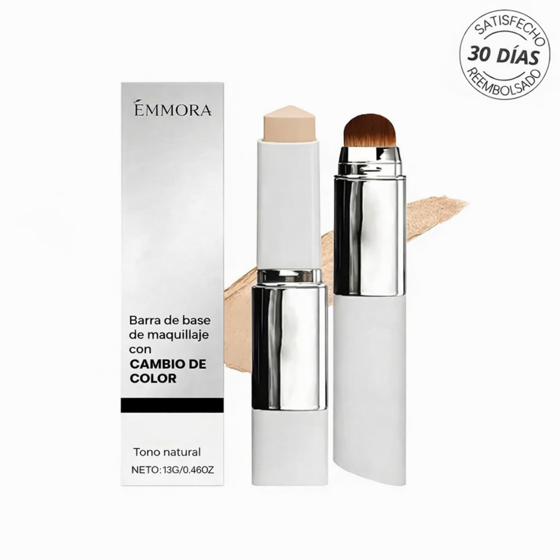 Base de maquillaje 2 en 1 con pincel integrado